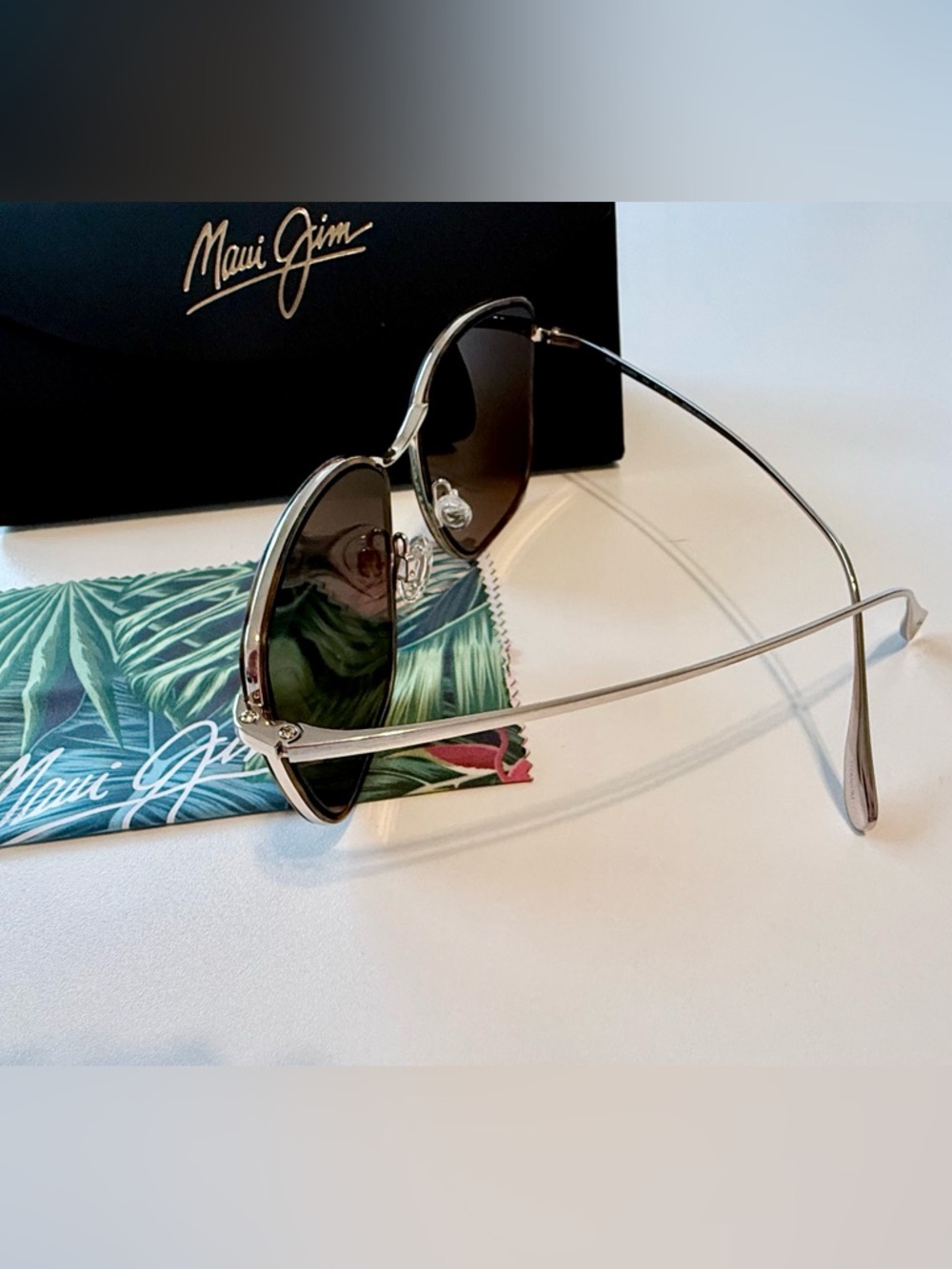 🆕 Maui Jim “Tiger Lily” Tortoiseshell Brown Polarized Lenses Sunglasses - Picture 7 of 10